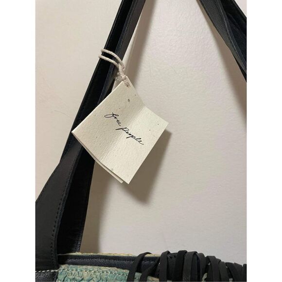 New Free People En Riva Raffia Tote Size OS 18”L x13”H 8”W - Picture 5 of 8